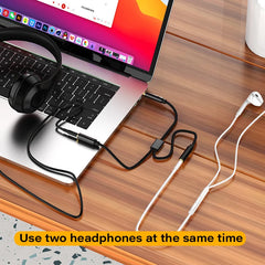 Headphone Splitter Cable 3.5mm Male to 2 Female Jack 3.5mm Extension Cable AUX Adapter for Phone Laptop MP3 Audio Splitter Cable