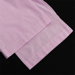 Fashion Pink 2 Piece Set Women Summer Chic Elegant Outfit Single Breasted Sleeveless Ruffles Tank Top Loose Wide-leg Pants Sets