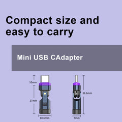 3 IN 1 240W USB-C to Type-C Adapter 180° Rotation Magnetic Fast Charging Type C Female Converter for Macbook Pro iPhone 16 15