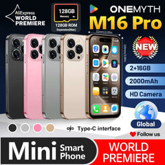 WORLD PREMIER SOYES ONEMYTH  Mini SmartPhone 16Pro 4.0" Android 10, Dual SIM, 2000mAh, 5MP Camera, 2GB+16GB, Face Unlock