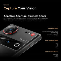 النسخة العالمية الأصلية الجديدة Nubia Z70 Ultra NX733J Snapdragon 8 Elite 6.85 AMOLED 50MP + 50MP + 64MP شاشة 1.5K HD عدسة 35 مم IP69