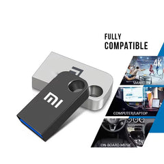 محرك أقراص فلاش صغير من شاومي بسعة 2 تيرابايت، USB 3.0، نقل فائق السرعة، قرص معدني، محرك أقراص USB من النوع C، قرص مقاوم للماء، SSD U Drive