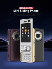 SERVO N95 PRO Mini Sliding Mobile Phone 2 SIM Standby Cellphone Magic Voice Speed Dial Call Recording Flashlight 2.0" Telephones