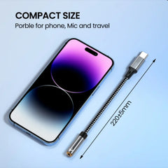 كابل USB C إلى 3.5 مم صوت AUX محول سماعة رأس من النوع C إلى مقبس 3.5 مم لجهاز Macbook Air Huawei Xiaomi Samsung Galaxy S24 S23 S22