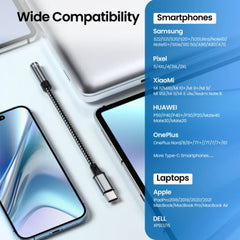 كابل USB C إلى 3.5 مم صوت AUX محول سماعة رأس من النوع C إلى مقبس 3.5 مم لجهاز Macbook Air Huawei Xiaomi Samsung Galaxy S24 S23 S22