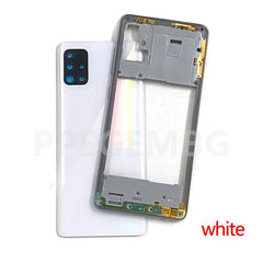 A51 4G A515 For Samsung Galaxy A51 2020 A515F Battery Case Housing Chassis Middle Frame Back Cover + Camera Lens Repair Parts