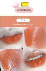 أحمر شفاه حريري لامع من Gege Bear Pump Lips Moisture Water Bomb مريح للغاية لامع غير لاصق في كوب مرطب للشفاه