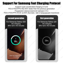 كابل USB PD 45W لهاتف Samsung Galaxy S24 S23 S22 S21 Ultra Plus A53 A54 5G كابل شحن سريع USB C تاريخ الشحن ملحقات الأسلاك