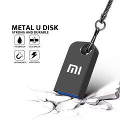 محرك أقراص فلاش صغير من شاومي بسعة 2 تيرابايت، USB 3.0، نقل فائق السرعة، قرص معدني، محرك أقراص USB من النوع C، قرص مقاوم للماء، SSD U Drive