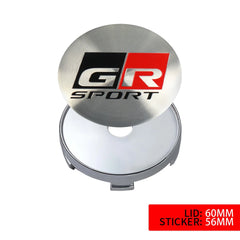 56/60mm Car Wheel Hub Center Cap Aluminum Metal Logo Stickers For Toyota Rav4 Corolla Camry Aqua Auris Cross Yaris TRD Prius GR