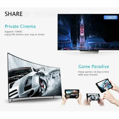جهاز VIKEFON G2 بشاشة عرض MiraScreen بدقة 1080 بكسل، متوافق مع HDMI وواي فاي، دونجل Miracast محمول، متوافق مع شاشة التلفزيون المرآة