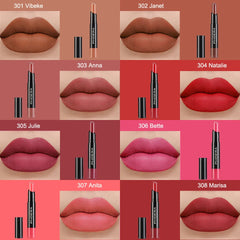 PHOERA 8 Colors New Lipstick Matte Long Lasting Lip Tint Waterproof Non-stick Cup Lip Glaze Red Lip Makeup Beauty Cosmetics