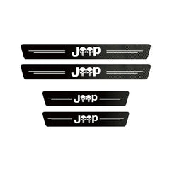 Car Door Sill Carbon Fiber Sticker Threshold Side Anti Scratch Waterproof Decal for Jeep Renegade Wrangler JL JK Gladiator Grand