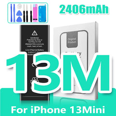 Mumzar iPhone 11 to 14 replacement battery 2406mAh kit with tools and white box for iPhone 13 Mini