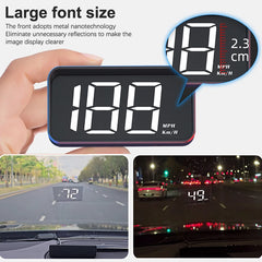 Car Speedometer KM/H HUD GPS Head Up Display Digital Speed Meter Windshield Projector For Vehicles Auto Electronics Accessories