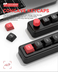 Mechanical Keyboard Macro Programming Keyboard RGB Mini Hot Swap 4 Keys 1 Knob Wired Hot Swap Macro Gaming Mechanical Keyboard