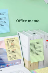 200sheets Line Sticky Notes 4 Colors Portable Student Note Marker Writing Sticky Notes Self-Adhesive Easy To Apply Notepad