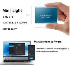 External Hard Drive Portable SSD 16TB External Solid State Drive USB 3.0 Type C Hard Disk High Speed Storage for PC Phone 16 15