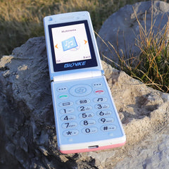 Women Flip Mobile Phone Slim Flashlight Cute Cover Style Dual Sim Big Push Button SOS Sound Recorde Cellphone