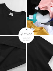 Cute Cartoon  ort Sve T-irt Women's Summer Casual Loose Fit plus Size American Sle Cotton Top Korean Version