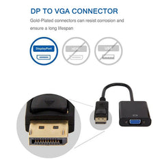 DisplayPort Display Port DP to VGA Adapter Cable For Projector DTV TV HDVD Laptop DP Male to VGA Female Converter Adapter Cable