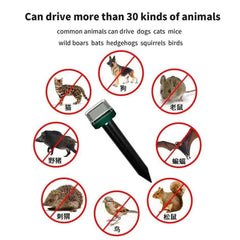 Solar Ultrasonic Rat Repellent Cat Repellent Ultrasonic Outdoor Long-lasting Anti-cat Meowing Solar Electronic Repeller ABS