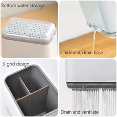 Double Layer Detachable Chopsticks Cage Multifunctional Spoon Fork Storage Holder Cutlery Organizer Kitchen Accessories