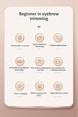 Electric Eyebrow Trimmer USB Charging Electric Face Eyebrow Hair Trimmer Mini Portable Women Body Shaver Remover care Portable