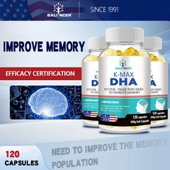 DHA Brain Supplement - DHA & EPA - Enhances Memory, Concentration and Cognition, Promotes Brain and Eye Health