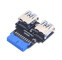 TISHRIC 19Pin To Type-C USB3.0 Converter Internal Header to USB 3.1/3.2 Type C Adapter  for PC Motherboard Connector Riser