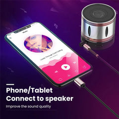 كابل صوت قابل للسحب من OLAF USB C إلى 3.5 مم لسيارة iPhone 15 كابل AUX بمقبس 3.5 مم إلى كابل مكبر صوت بمحول الكوع