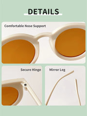 2023 New Kids Cute Checker Panel Color Round UV400 Sunglasses Baby Girls Outdoor Sun Protection Sunglasses Children Sun Glasses
