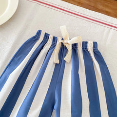 1 2 3 4 5year Old Kids Clothes Striped Harem Pants Fashion Casual Loose Children's Wear Trousers Boys Girls Thin Wide Leg Pant