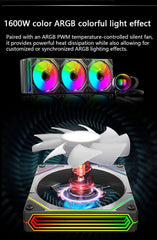 UPSIREN Poseidon mirror 360 ARGB All-in-one water cooling radiator/Infinity mirror lighting effects/TDP280W/Support LGA1700/AM5