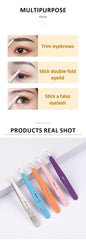 Eyebrow Tweezer 1 Piece Colorful Hair Beauty Fine Hairs Puller Stainless Steel Slanted Eye Brow Clips Removal Makeup Tools