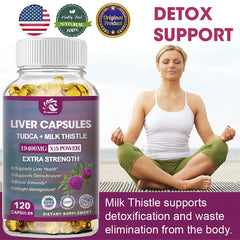 Greensure 60/120PCS Milk Thistle & Dandelion Extract Liver Capsule to Improve Liver Detoxification &Cleanse Support Liver Health