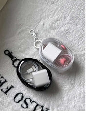 Portable Mini Zipper Storage Bag Keychain Box Organizer For Earphones Chargers Bags  A Gift for My Girlfriend Case