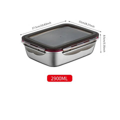 304 Stainless Steel Lunch Bento Box Sealed Leakproof Portable Food Storage Box Household Pickle Box Refrigerator Food Container
