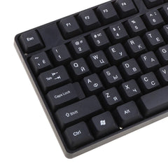 لوحة مفاتيح USB روسية إنجليزية لوحة مفاتيح كاملة الحجم للكمبيوتر/سطح المكتب/الكمبيوتر الشخصي/الكمبيوتر المحمول/السطح المكتب/وغيرها