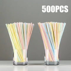 50-1000Pcs Multicolor Drinking Straws rietjes Milk Tea Bar Party Wedding Kitchen Home Accessories Beverage Black Straw Wholesale