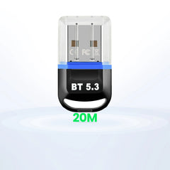 محول بلوتوث لأجهزة الكمبيوتر الشخصية، دونجل بلوتوث 5.3 بمنفذ USB، مستقبل بلوتوث 5.0 لمكبر الصوت والفأرة ولوحة المفاتيح، جهاز إرسال الموسيقى والصوت