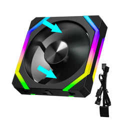 مروحة تبريد JUMPEAK CS120 ARGB مقاس 360 مم 240 مم قابلة للتكديس وتوصيل PWM صامتة 120 مم مراوح RGB لألعاب الكمبيوتر ومبرد المياه
