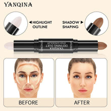 2-in-1 concealer and contour stick with highlight and shadow shade tips