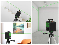 HILDA Laser Level 2 lines/5 Lines 360 Automatic Leveling Level Construction Tool Equipment Green Light Cross Laser Good Gift