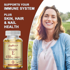 Vitamin E Capsules 450mg - Anti Aging Anti-Wrinkle Firming Skin, Facial Treatment