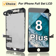 For iPhone 8 Plus 8P LCD Display Full Set Screen Replacement Kit Touch Digitizer Assembly with Front Camera A1864 A1897 A1898