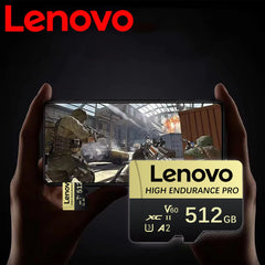 بطاقة ذاكرة Micro SD أصلية من لينوفو بسعة 2 تيرابايت و1 تيرابايت و512 جيجابايت وبطاقة ذاكرة عالية السرعة بسعة 256 جيجابايت و128 جيجابايت وبطاقة TF لمعدات الطائرات بدون طيار والصوت وأجهزة الكمبيوتر الشخصية