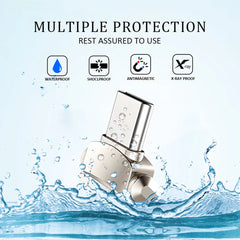 محرك أقراص فلاش USB 3.1 أصلي من لينوفو بسعة 2 تيرابايت معدني U Disk 2 في 1 OTG 1024 جيجابايت 128 جيجابايت 512 جيجابايت 1 تيرابايت للهواتف والحاسوب