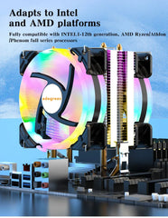 CPU Air Cooler X79 X99 3Pin/4Pin PWM Processor Cooling Fan For Intel LGA 1366 1151 1155 1200 1700 2011 AMD AM3 AM4 AM5
