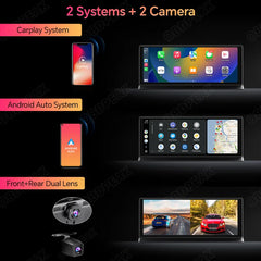 K2 Pro 11.3 بوصة سيارة DVR 4K كاميرا لاسلكية Carplay أندرويد أوتو شاشة Ai كاميرا لوحة القيادة مزدوجة العدسة مسجل فيديو نظام تحديد المواقع والملاحة لوحة القيادة